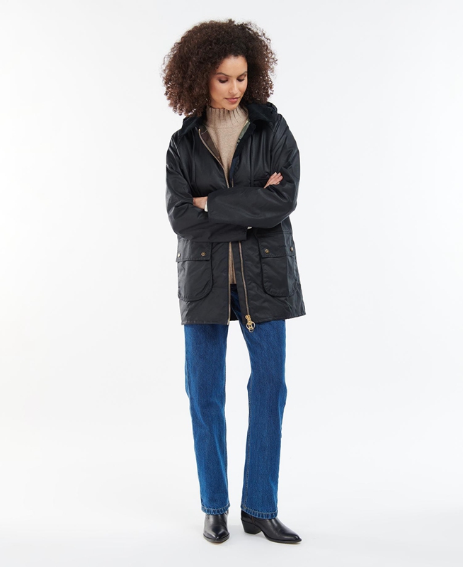 Black Barbour Highclere Women's Waxed Jackets | SEMX-83561