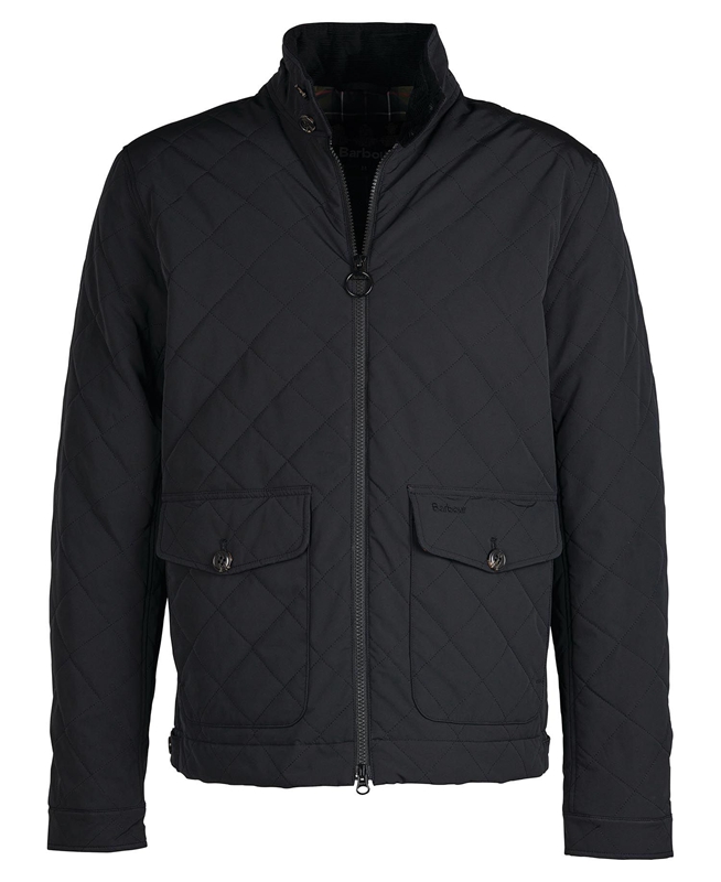 Black Barbour Hitchen Men's Quilted Jackets | CGYE-10963