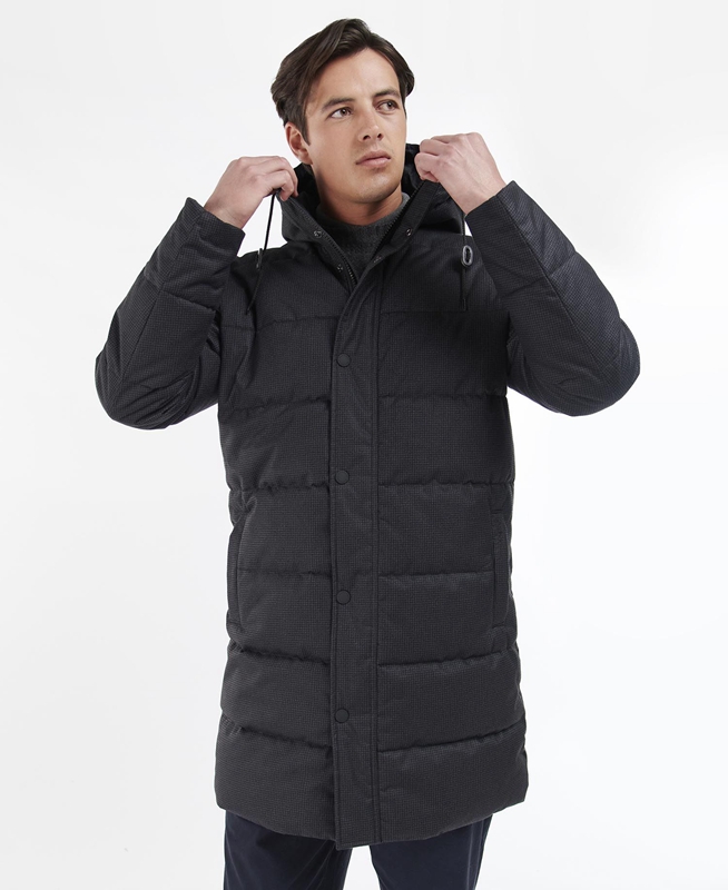 Black Barbour Hoxley Baffle Men\'s Quilted Jackets | HJIF-14327