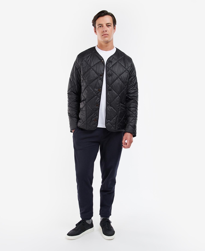 Black Barbour Liddesdale Cardigan Men's Quilted Jackets | IXWM-45197