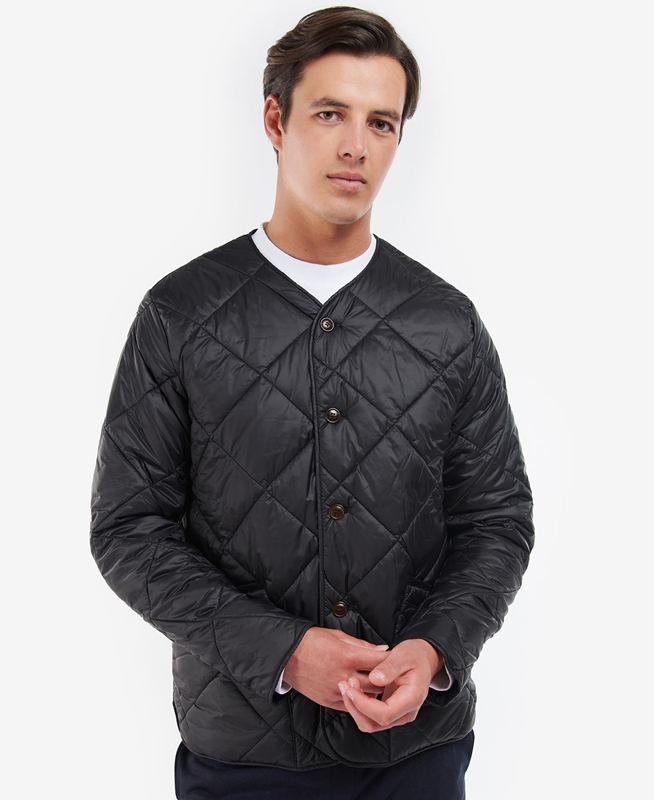 Black Barbour Liddesdale Cardigan Men\'s Quilted Jackets | IXWM-45197