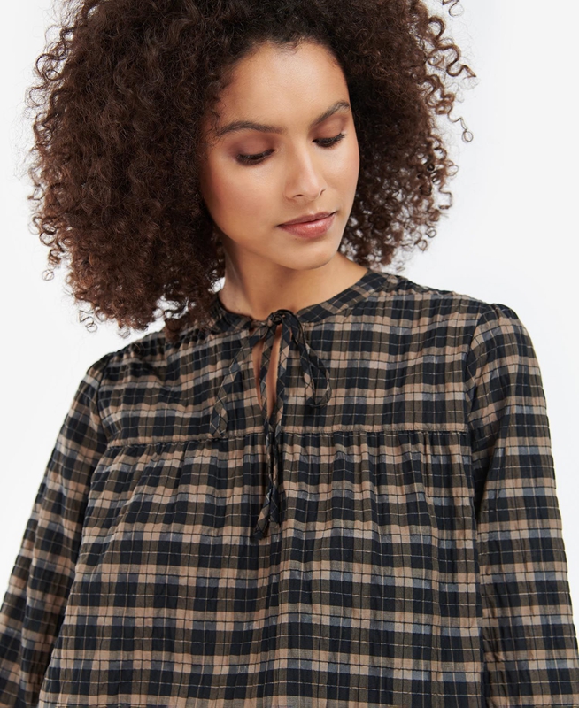 Black Barbour Lorelie Top Women's Shirts | CJUR-27849