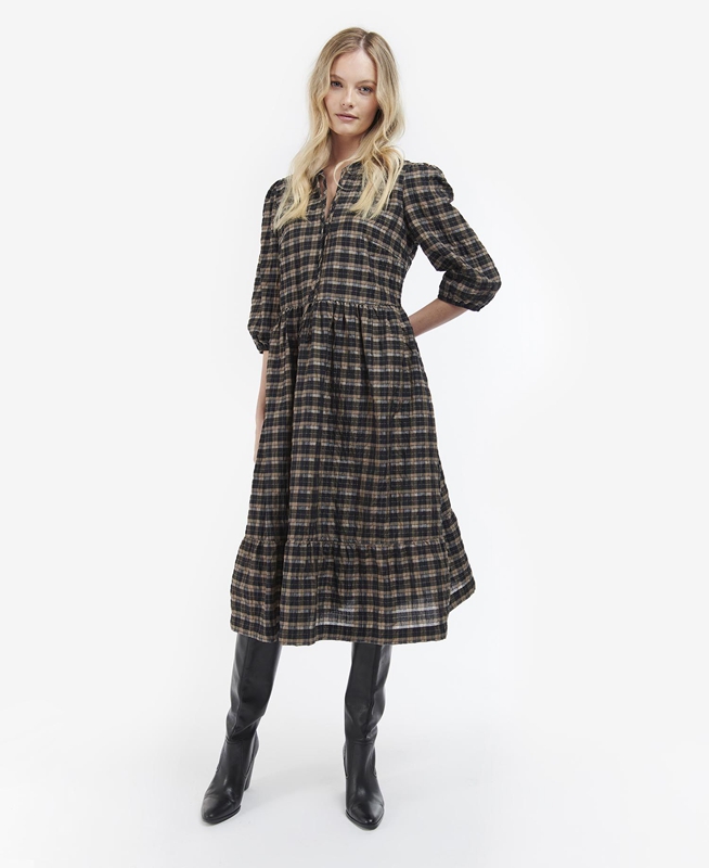 Black Barbour Lorelie Women's Dress | NEMK-18239