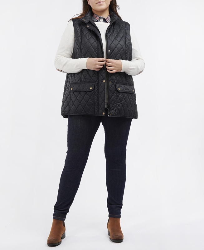 Black Barbour Plus Otterburn Women's Vest | AFQD-41976