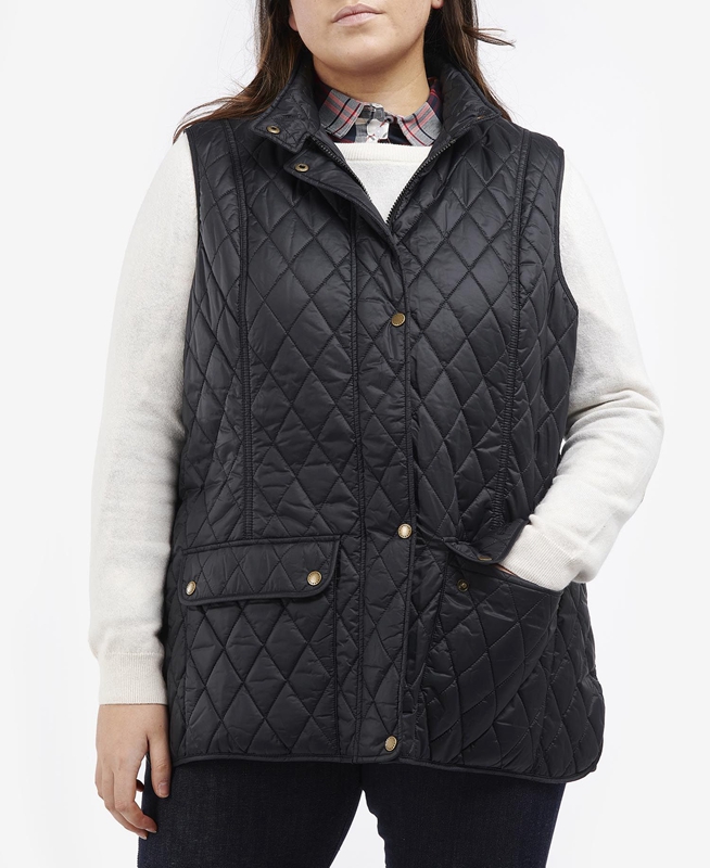 Black Barbour Plus Otterburn Women\'s Vest | AFQD-41976