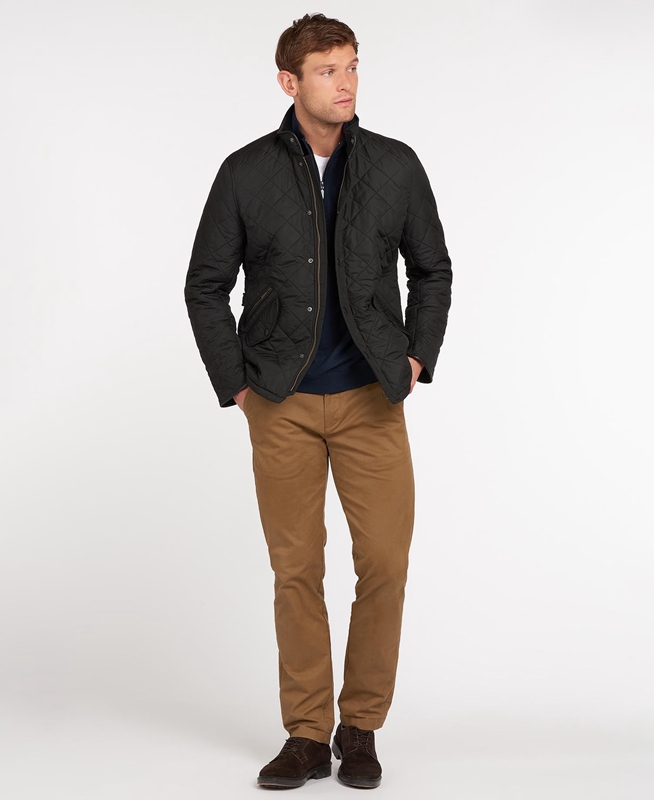 Black Barbour Powell Men's Quilted Jackets | KNXB-30712