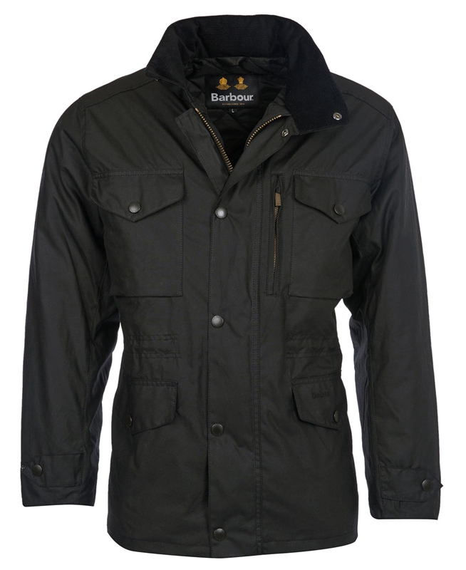 Black Barbour Sapper Men's Waxed Jackets | XFQB-92315