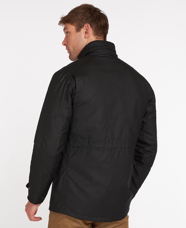 Black Barbour Sapper Men's Waxed Jackets | XFQB-92315