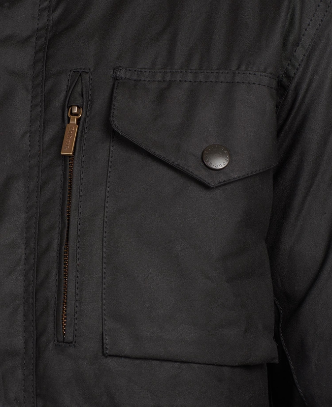 Black Barbour Sapper Men's Waxed Jackets | XFQB-92315