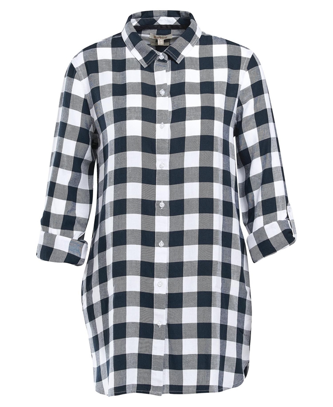 Black / Grey Barbour Baymouth Women's Shirts | VPDT-70642