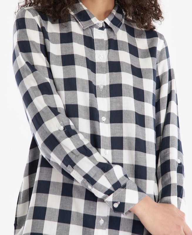 Black / Grey Barbour Baymouth Women's Shirts | VPDT-70642