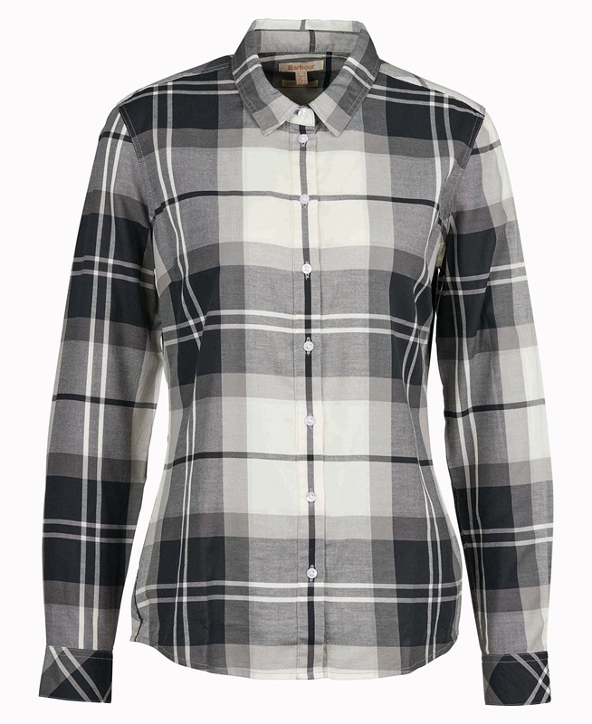 Black / Grey Barbour Bredon Women's Shirts | OXSU-56189