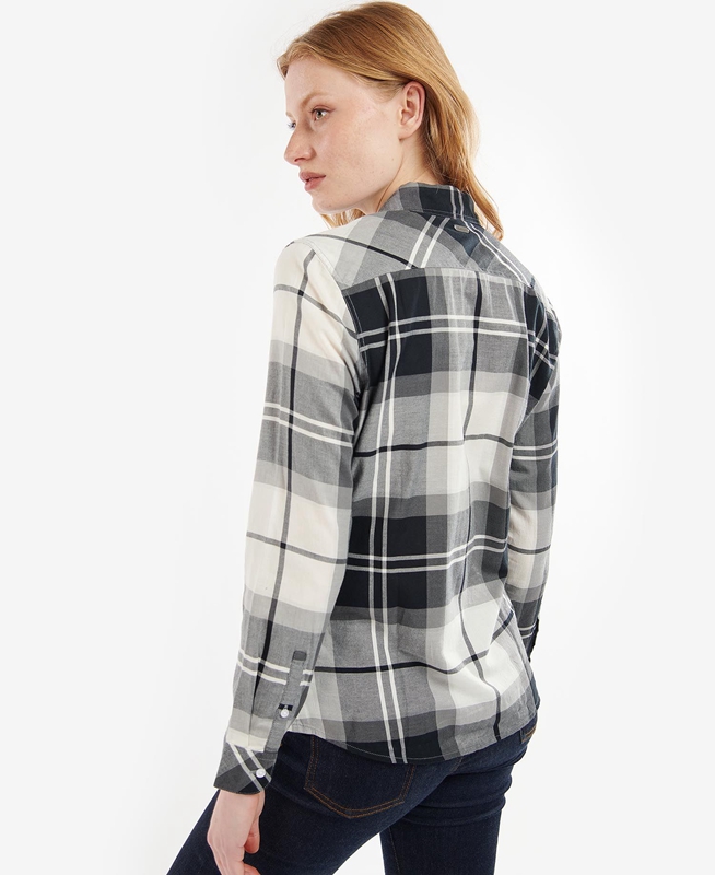 Black / Grey Barbour Bredon Women's Shirts | OXSU-56189