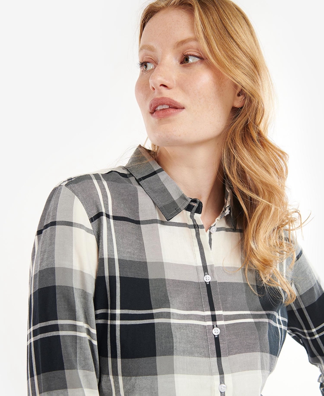 Black / Grey Barbour Bredon Women's Shirts | OXSU-56189