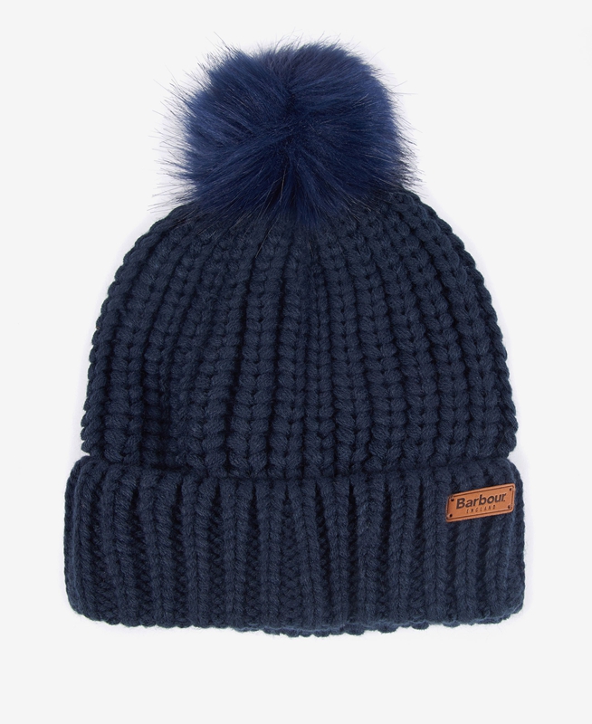 Blue Barbour Beanie Saltburn Women\'s Hats | CFYV-71034