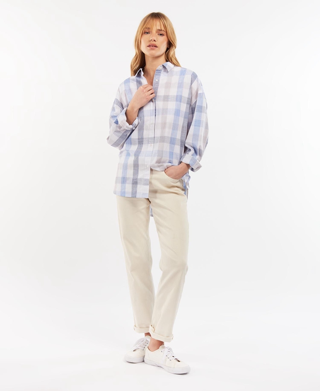 Blue Barbour Explorer Lara Women's Shirts | YAJT-61049