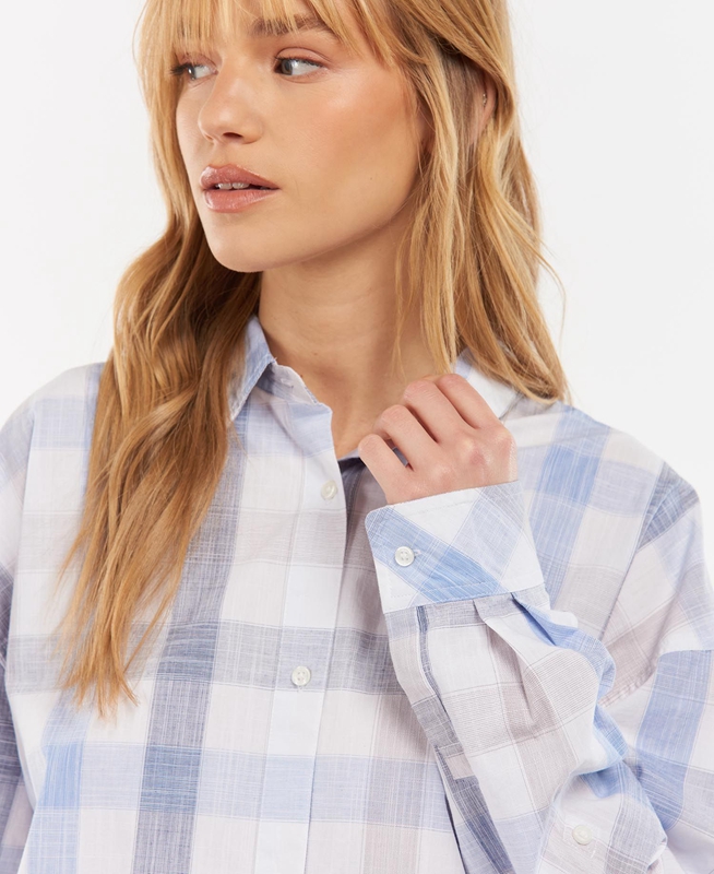 Blue Barbour Explorer Lara Women's Shirts | YAJT-61049