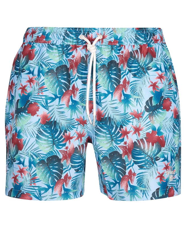 Blue Barbour Hawaiian Print Swim Men's Pants | EJCB-57692