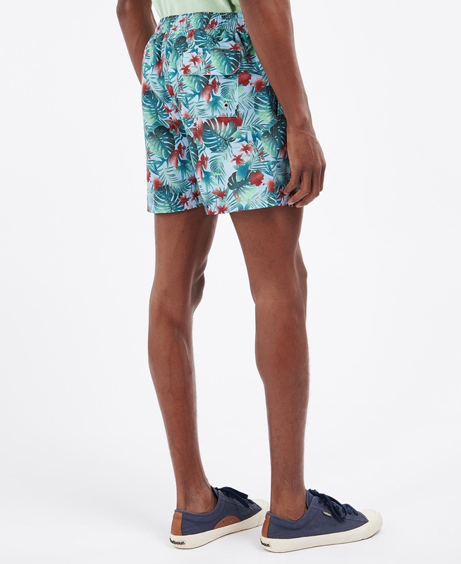 Blue Barbour Hawaiian Print Swim Men's Pants | EJCB-57692