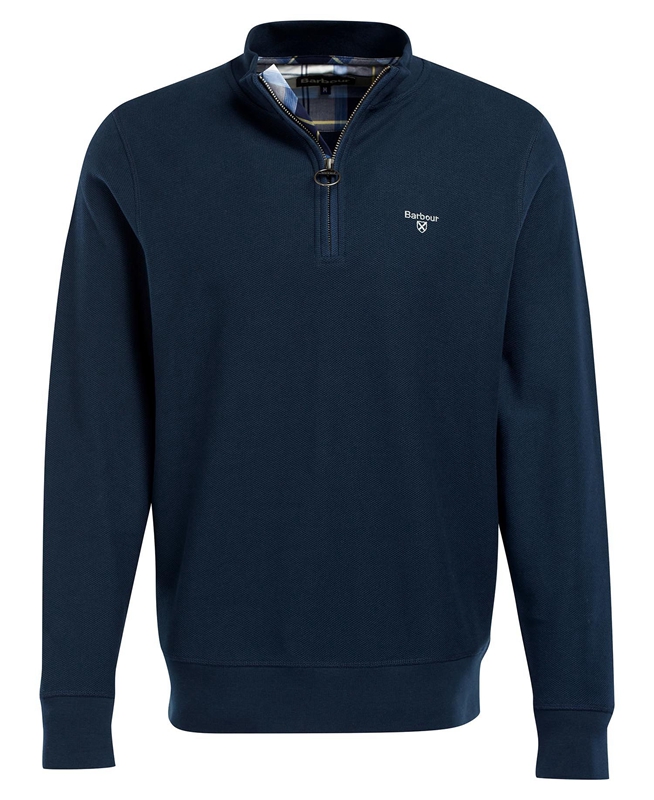 Blue Barbour Rigg Half Zip Men's Sweatshirts | SMXI-51976