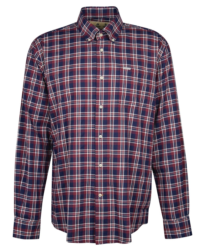 Blue Barbour Turville Regular Fit Men's Shirts | QAZH-57261