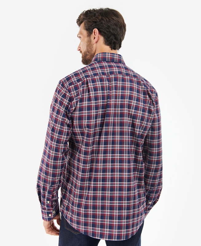 Blue Barbour Turville Regular Fit Men's Shirts | QAZH-57261