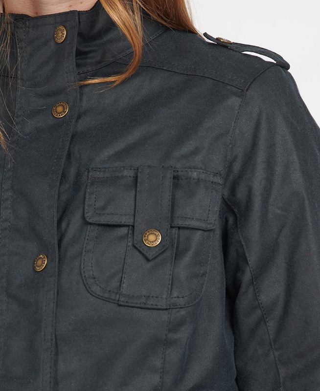 Blue Barbour Winter Defence Women's Waxed Jackets | JRKB-91375