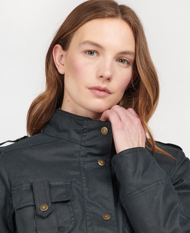 Blue Barbour Winter Defence Women's Waxed Jackets | JRKB-91375