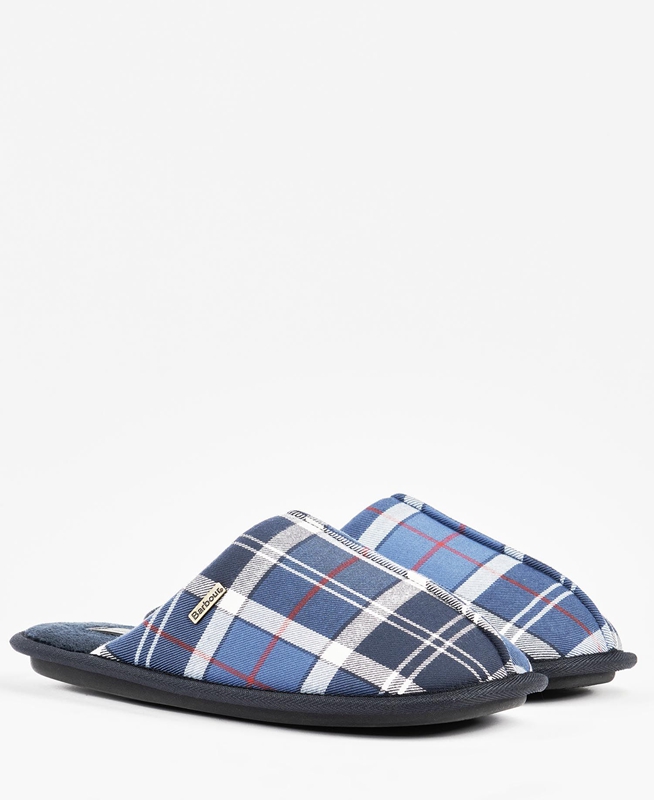 Blue Barbour Young Men's Slippers | PRDL-08451