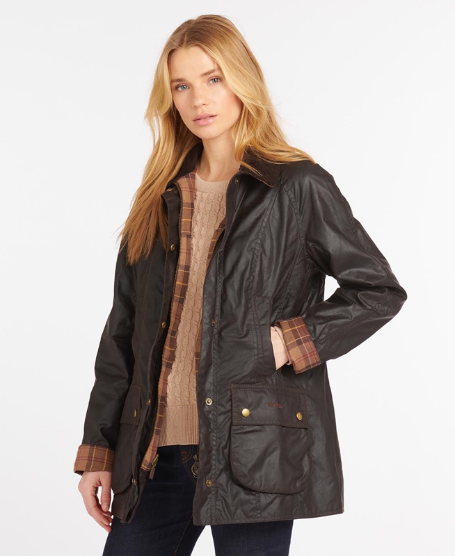 Brown Barbour Beadnell® Women\'s Waxed Jackets | CRBA-10893