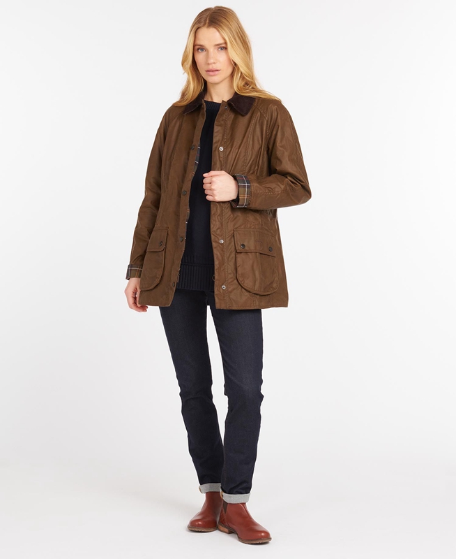 Brown Barbour Beadnell® Women's Waxed Jackets | IEFP-85206