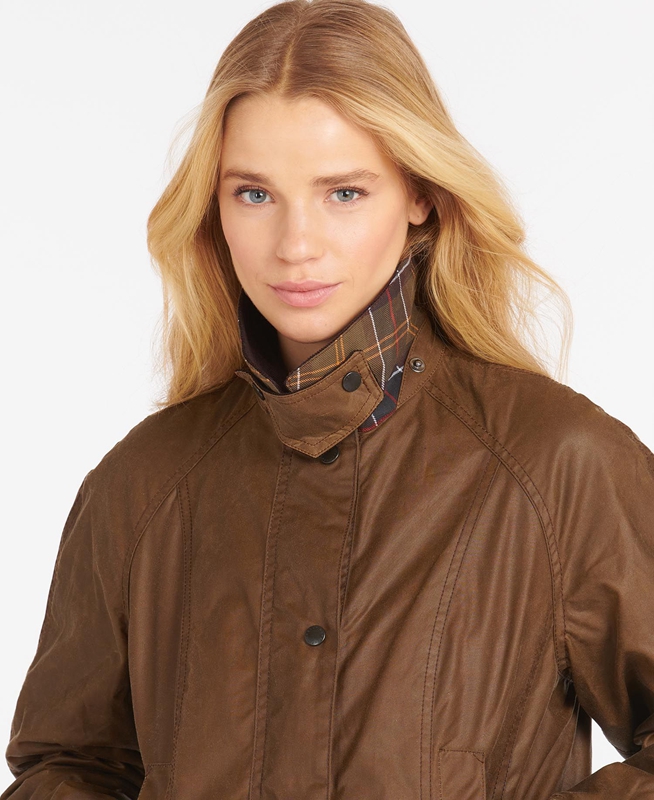 Brown Barbour Beadnell® Women's Waxed Jackets | IEFP-85206