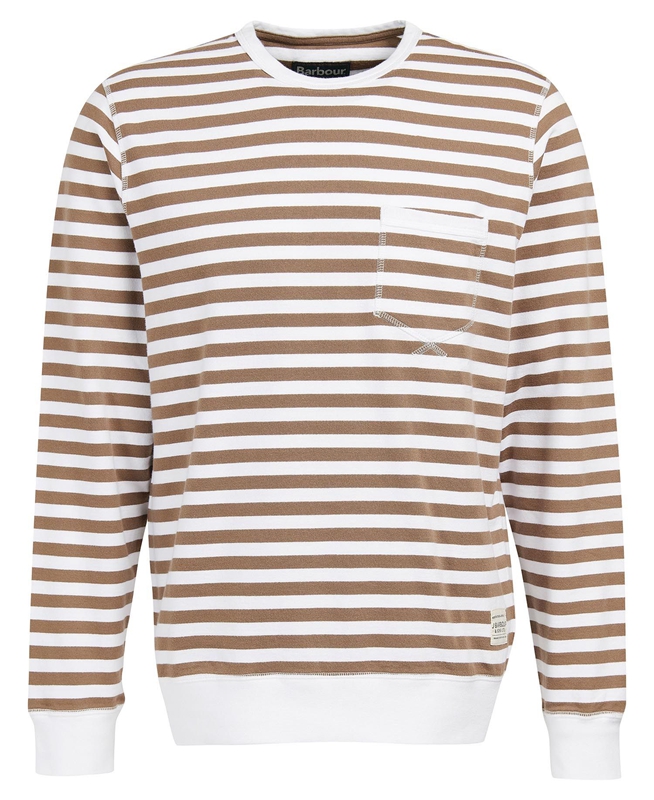 Brown Barbour Durnage Crew Men's Sweatshirts | ARQI-03287