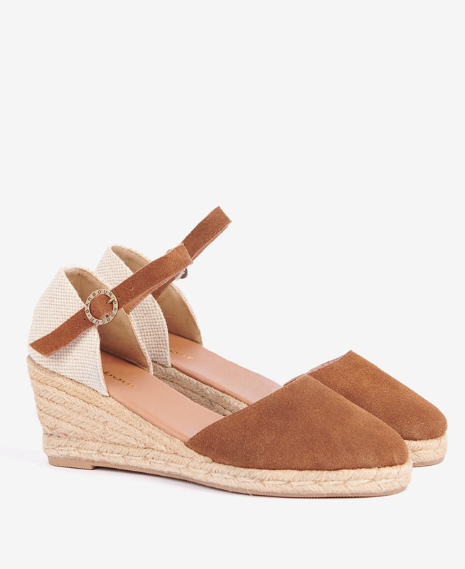 Brown Barbour Heidi Wedge Women's Sandals | VSDQ-72459