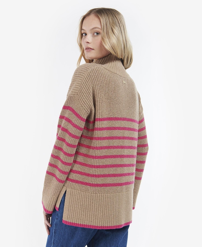 Brown Barbour Jemima Knit Women's Sweaters | SGTX-29583