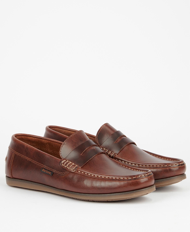 Brown Barbour Kelson Men's Loafers | NZUD-46097