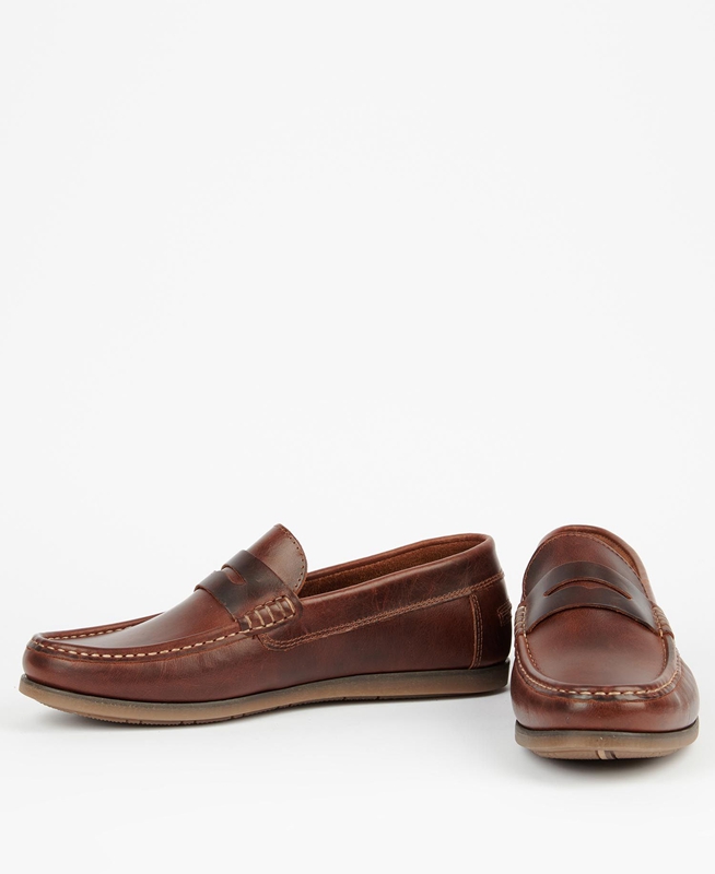 Brown Barbour Kelson Men's Loafers | NZUD-46097