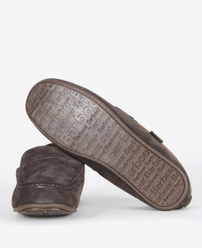 Brown Barbour Porterfield Men's Slippers | ZXEM-10253