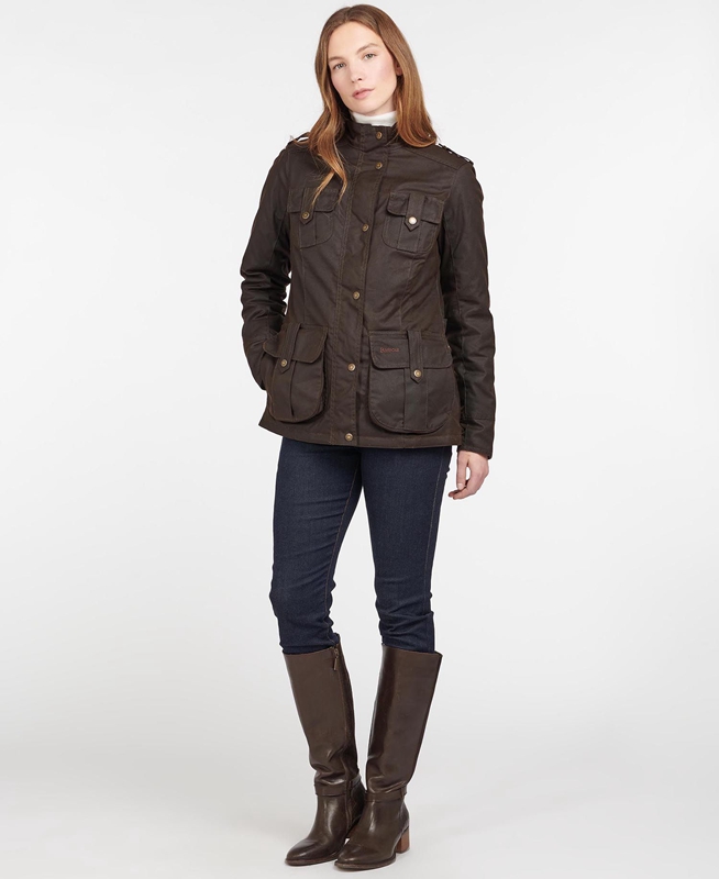 Brown Barbour Winter Defence Women's Waxed Jackets | ISNC-61240