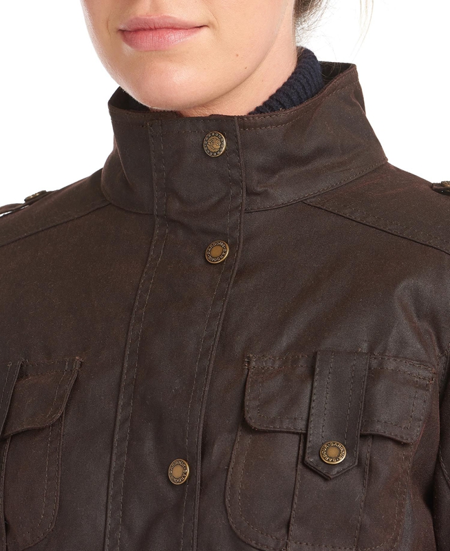 Brown Barbour Winter Defence Women's Waxed Jackets | ISNC-61240