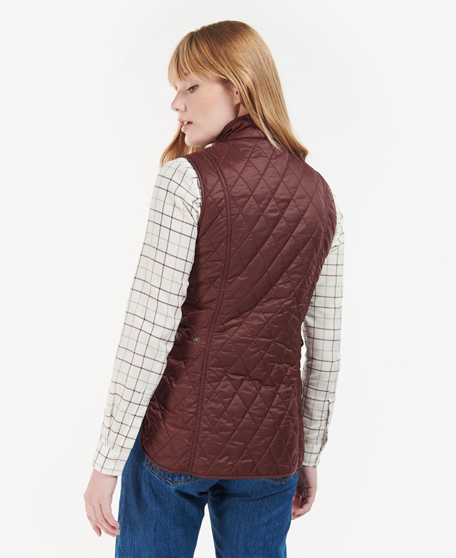 Burgundy Barbour Otterburn Women's Vest | WMXU-41865