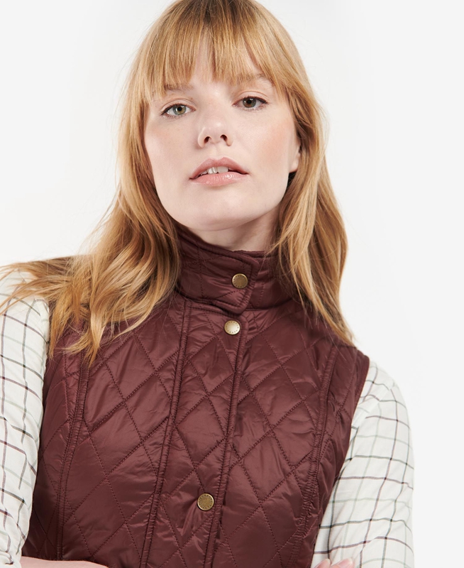 Burgundy Barbour Otterburn Women's Vest | WMXU-41865