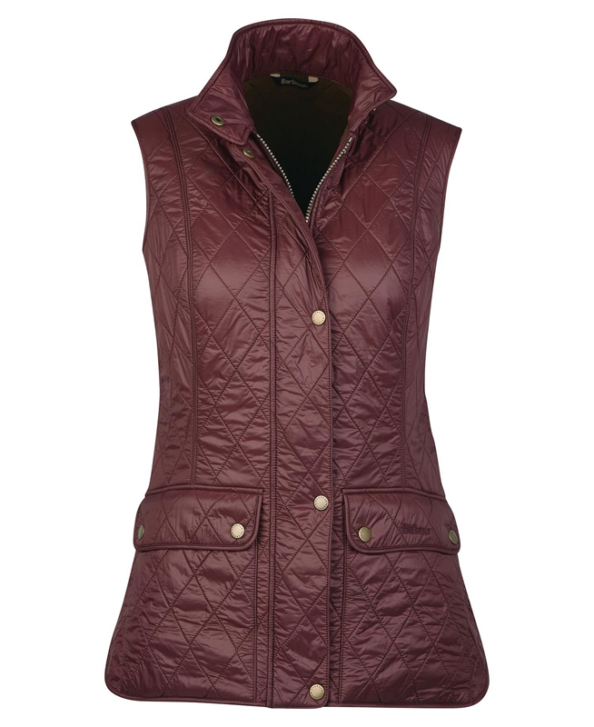 Burgundy Barbour Wray Women's Vest | YKQH-47063