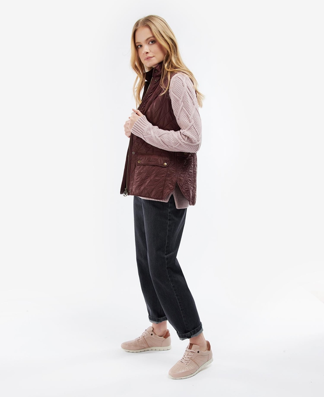 Burgundy Barbour Wray Women's Vest | YKQH-47063