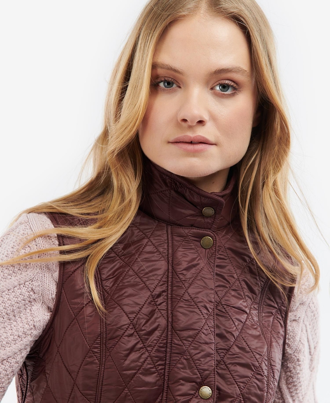 Burgundy Barbour Wray Women's Vest | YKQH-47063