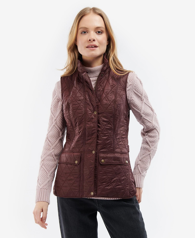 Burgundy Barbour Wray Women\'s Vest | YKQH-47063