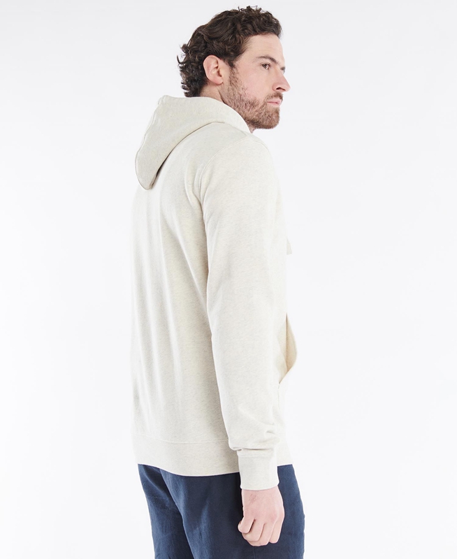 Cream Barbour Hetton Men's Sweatshirts | CAFU-20356