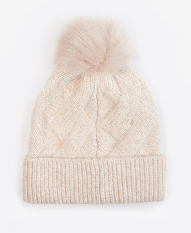 Cream Barbour Montrose Beanie Women's Hats | RYIW-19580