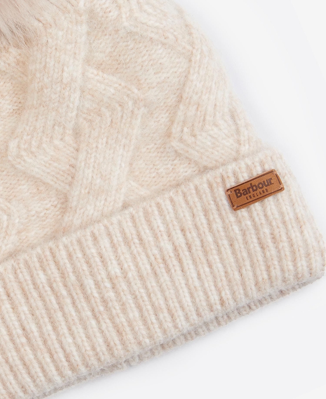 Cream Barbour Montrose Beanie Women's Hats | RYIW-19580