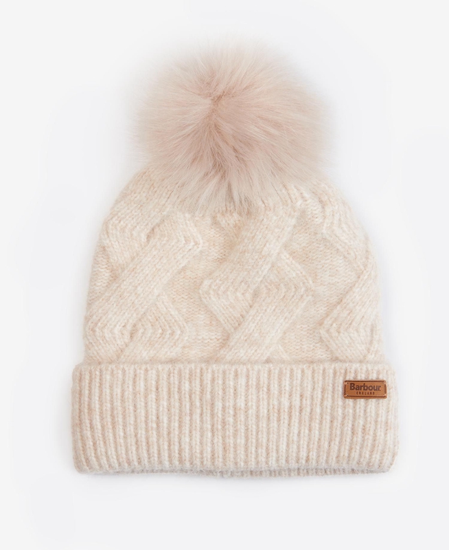 Cream Barbour Montrose Beanie Women\'s Hats | RYIW-19580